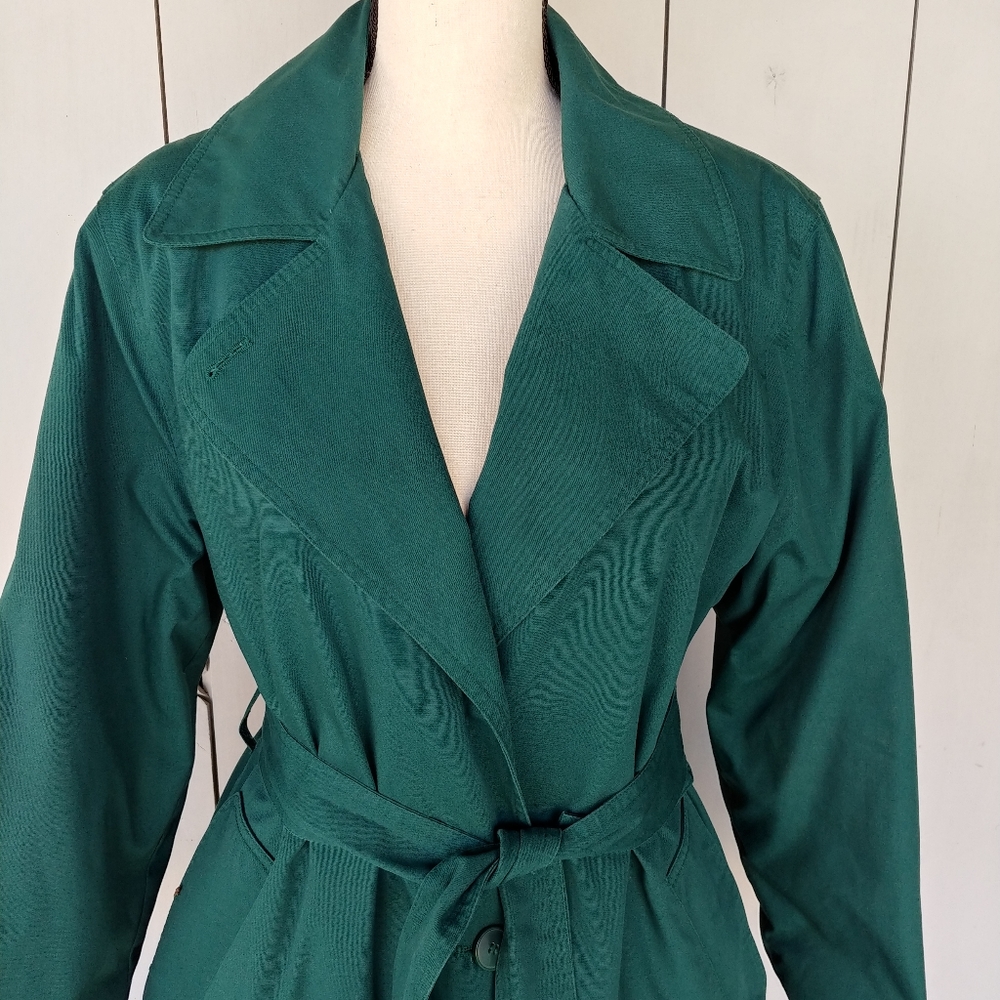 TOWNE BY LONDON FOG | Vintage Teal Trench Coat - Picture 2 of 16